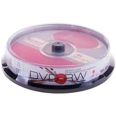 Диск DVD-RW 4.7Gb Smart Track 4x Cake Box (10шт), фото 1