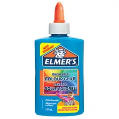 Клей канцелярский Elmers &quot;Colour Glue&quot;, 147мл, для слаймов, синий, непрозрачный, фото 1