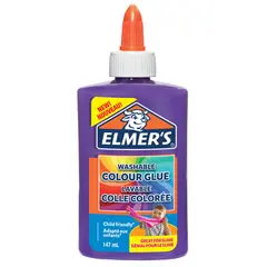 Клей канцелярский Elmers &quot;Colour Glue&quot;, 147мл, для слаймов, фиолетовый, непрозрачный, фото 1