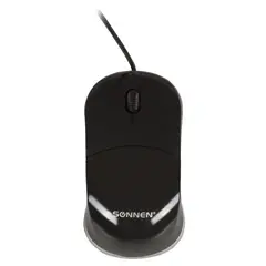 Мышь проводная SONNEN М-2241Bk, USB, 1000 dpi, 2 кнопки + 1 колесо-кнопка, оптическая, черная, 512633, фото 1