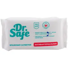 Салфетки влажные Dr.Safe, 70шт., антибактериальные, фото 1