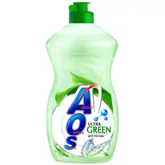Средство для мытья посуды AOS &quot;Ultra Green&quot;, 450мл, фото 1