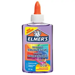 Клей канцелярский Elmers &quot;Colour Glue&quot;, 147мл, для слаймов, фиолетовый, полупрозрачный, фото 1
