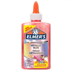 Клей канцелярский Elmers &quot;Metallic Glue&quot;, 147мл, для слаймов, розовый, металлик, фото 1