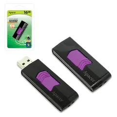 Флэш-диск 16 GB, APACER Handy Steno AH332, USB 2.0, черный, AP16GAH332B-1, фото 1