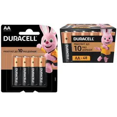 Батарейка Duracell Basic AA (LR06) алкалиновая, 4BL (увеличенная фасовка), фото 1