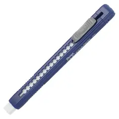 Ластик PENTEL &quot;Clic Eraser&quot;, 117х12х15 мм, белый, выдвижной, ПВХ, синий держатель, ZE80-C, фото 1