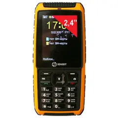 Телефон мобильный SENSEIT P101, 2 SIM, 2,4&quot;, MicroSD, ударопрочный, водонепроницаемый, желтый, P101 жёлтый, фото 1