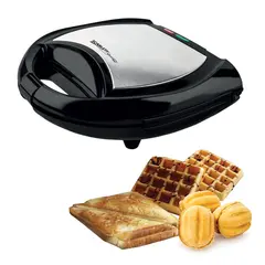 Тостер-вафельница SCARLETT SL-TM11501, мощность 700 Вт, 2 тоста, механическое управление, пластик, черный, фото 1