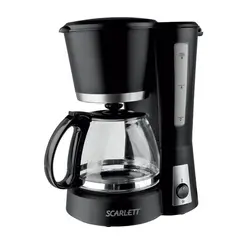 Кофеварка капельная SCARLETT SC-038, объем 0,6 л, мощность 600 Вт, подогрев, пластик, черная, фото 1