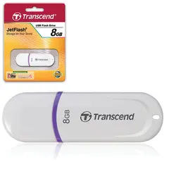Флэш-диск 8 GB, TRANSCEND Jet Flash 330, USB 2.0, белый, TS8GJF330, фото 1