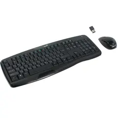 Набор беспроводной GENIUS KB-8000X, USB, клавиатура, мышь 2 кнопки + 1 колесо кнопка, черный, 31340005103, фото 1