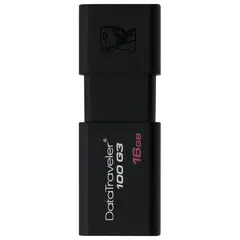 Флэш-диск 16 GB, KINGSTON DataTraveler 100 G3, USB 3.0, черный, DT100G3/16GB, фото 1