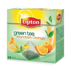 Чай LIPTON (Липтон) &quot;Green Mandarin Orange&quot;, зеленый, 20 пирамидок по 2 г, 21187925, фото 1