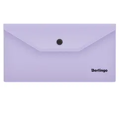 Папка-конверт на кнопке Berlingo &quot;Instinct&quot;, C6, 180мкм, лаванда, фото 1