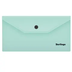Папка-конверт на кнопке Berlingo &quot;Instinct&quot;, C6, 180мкм, мятный, фото 1