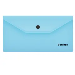 Папка-конверт на кнопке Berlingo &quot;Instinct&quot;, C6, 180мкм, аквамарин, фото 1