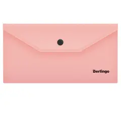 Папка-конверт на кнопке Berlingo &quot;Instinct&quot;, C6, 180мкм, фламинго, фото 1
