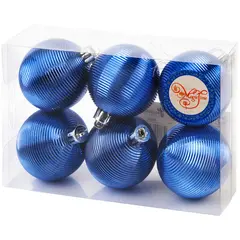 Набор шаров из полистирола &quot;гипноз&quot;, синий, 6шт, 6см, фото 1