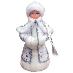 Декоративная кукла &quot;Снегурочка под елку&quot; 35см, белая, подарочная упаковка, фото 1