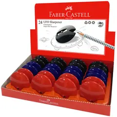 Точилка пластиковая Faber-Castell &quot;UFO&quot;, 1 отверстие, черный/синий/красный, фото 1