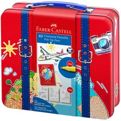 Набор для рисования Faber-Castell &quot;Connector&quot; 40 фломастеров+6 клипс+паспорт раскраск., метал., фото 1
