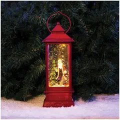Декоративный фонарь на батарейках с эффектом снегопада и подсветкой &quot;Дед Мороз&quot;, 27см, фото 1