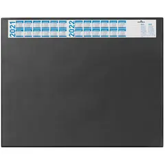Настольное покрытие Durable, 52*65см, с календарём на 4 года и прозрачным верхним листом, черное, фото 1
