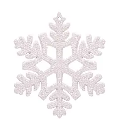 Елочное украшение пластиковое &quot;Снежинка&quot;, 10,5*10,5см, белая, фото 1