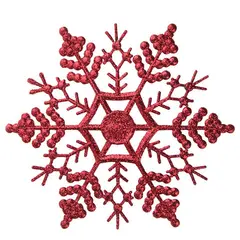 Елочное украшение пластиковое &quot;Снежинка-паутинка&quot;, 16,5*16,5см, красная, фото 1