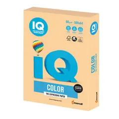 Бумага IQ color, А4, 80 г/м2, 500 л., умеренно-интенсив, золотистая, GO22, фото 1