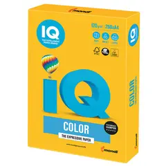 Бумага IQ color, А4, 120 г/м2, 250 л., интенсив, солнечно-желтая, SY40, фото 1