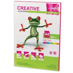 Бумага CREATIVE color (Креатив) А4, 80 г/м2, 50 л., неон, малиновая, БНpr-50м, фото 1