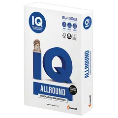 Бумага IQ Allround A3, 80 г/м2, 500 л, 162%, фото 1