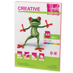 Бумага CREATIVE color (Креатив) А4, 80 г/м2, 50 л., неон, розовая, БНpr-50р, фото 1