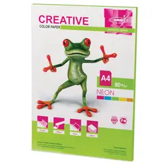 Бумага CREATIVE color (Креатив) А4, 80 г/м2, 50 л., неон, салатовая, БНpr-50с, фото 1