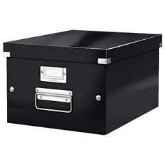 Короб архивный LEITZ &quot;Click &amp; Store&quot; L, 200х369х482 мм, ламинированный картон, разборный, черный, 60450095, фото 1