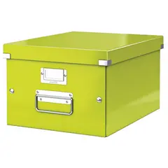 Короб архивный LEITZ &quot;Click &amp; Store&quot; M, 200х280х370 мм, ламинированный картон, разборный, зеленый, 60440064, фото 1