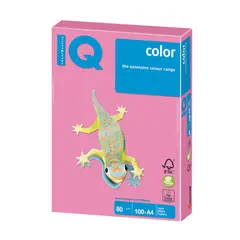 Бумага IQ color, А4, 80 г/м2, 100 л., неон, розовая, NEOPI, фото 1