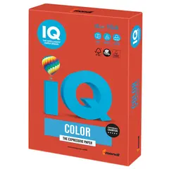 Бумага IQ color, А4, 80 г/м2, 100 л., интенсив, кораллово-красная, CO44, фото 1