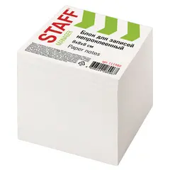 Блок для записей STAFF непроклеенный, куб 8*8*8 см, белый, белизна 90-92%, ХХХХХХ, фото 1