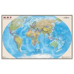 Карта настенная &quot;Мир. Политическая карта&quot;, М-1:20 млн., размер 156х101 см, ламинированная, тубус, 295, фото 1