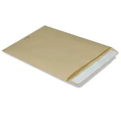 Конверт-пакет В4 плоский (250х353 мм) до 140 листов, крафт-бумага, отрывная полоса, 380090, фото 1
