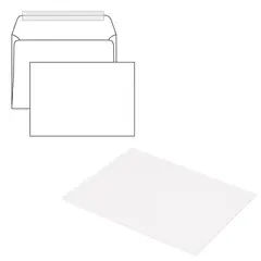 Конверты С4 (229х324 мм), отрывная полоса, белые, 100 г/м2, КОМПЛЕКТ 500 шт., фото 1