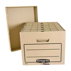Короб архивный (445x270х335 мм), с крышкой, гофрокартон, FELLOWES (BANKERS BOX) &quot;Basic&quot;, FS-00101, фото 1