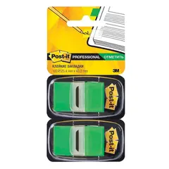 Закладки клейкие POST-IT Professional, пластиковые, 25 мм, 100 шт., зеленые, 680-GN2, фото 1