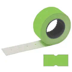 Этикет-лента 21х12 мм, прямоугольная, зеленая, комплект 100 рулонов по 800 шт., STAFF, 128450, фото 1