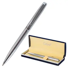 Ручка подарочная шариковая GALANT &quot;Freiburg&quot;, корпус серебристый с гравировкой, хромированные детали, пишущий узел 0,7 мм, синяя, 141016, фото 1