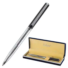 Ручка подарочная шариковая GALANT &quot;Landsberg&quot;, корпус серебристый с черным, хромированные детали, пишущий узел 0,7 мм, синяя, 141013, фото 1