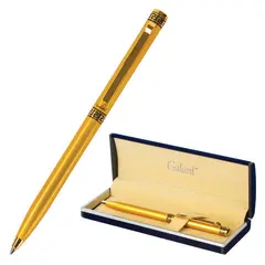Ручка подарочная шариковая GALANT &quot;Ingrid&quot;, тонкий корпус, золотистый, золотистые детали, пишущий узел 0,7 мм, синяя, 141008, фото 1